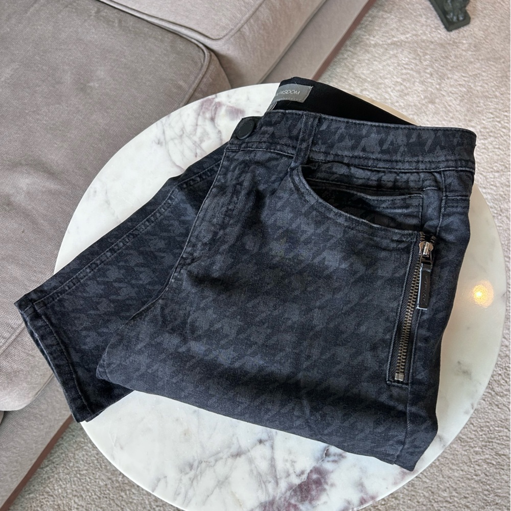 Wit & Wisdom Black Houndstooth Jeans